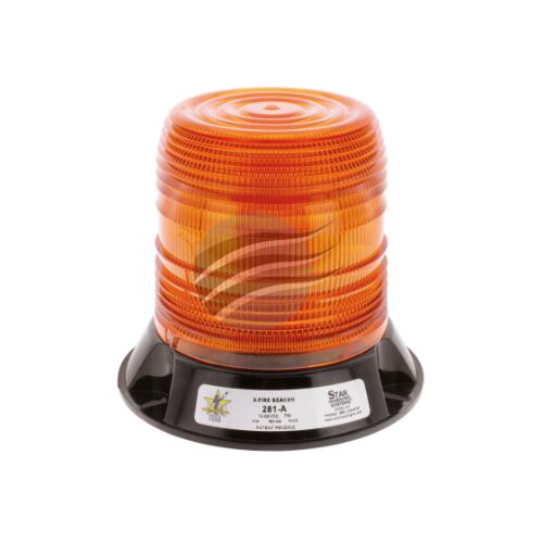 Star LED Amber Beacon 9-32v bolt polyc mount 12 strobe 2 rotate