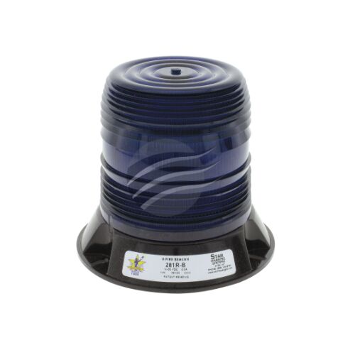 Star LED Blue Beacon 9-32v bolt polyc mount 12 strobe 2 rotate