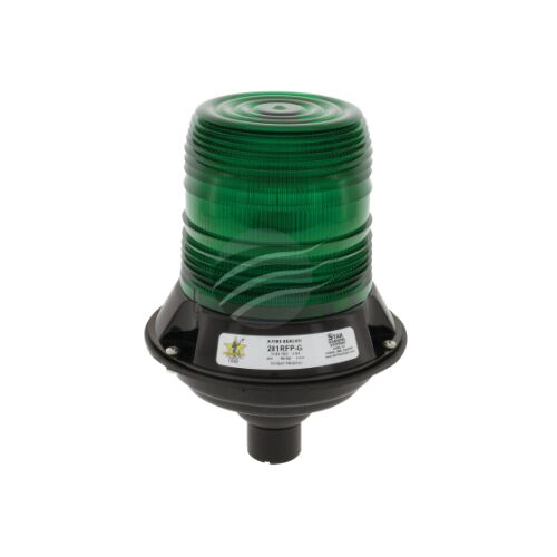 Star LED Green Beacon 9-32  flexi mount 12 strobe 1 rotate