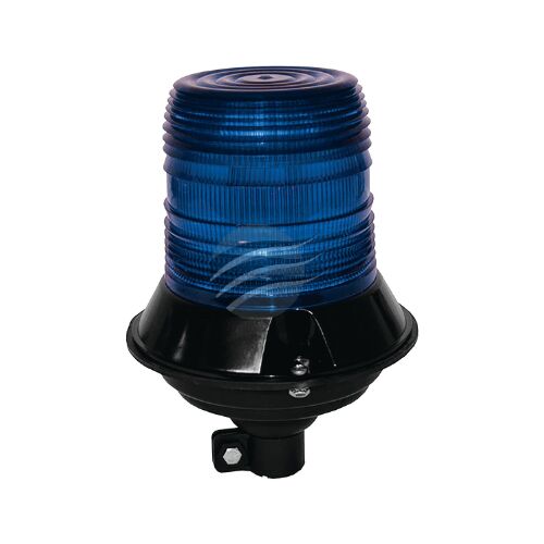 Star LED Blue Beacon 9-32v pole din mount 12 strobe 1 rotate