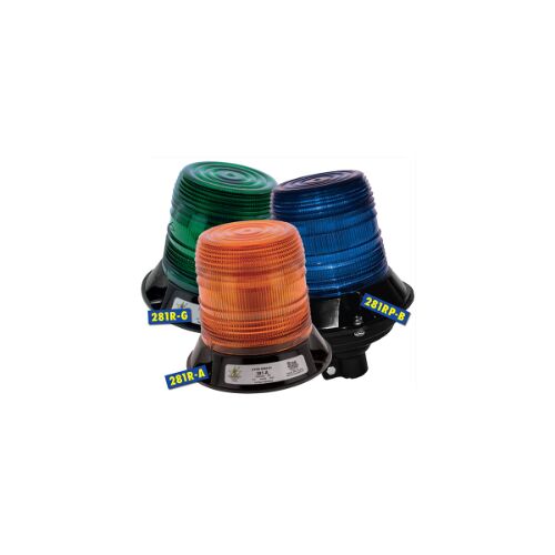 Star LED Green Beacon 9-32v pole din mount 12 strobe 1 rotate